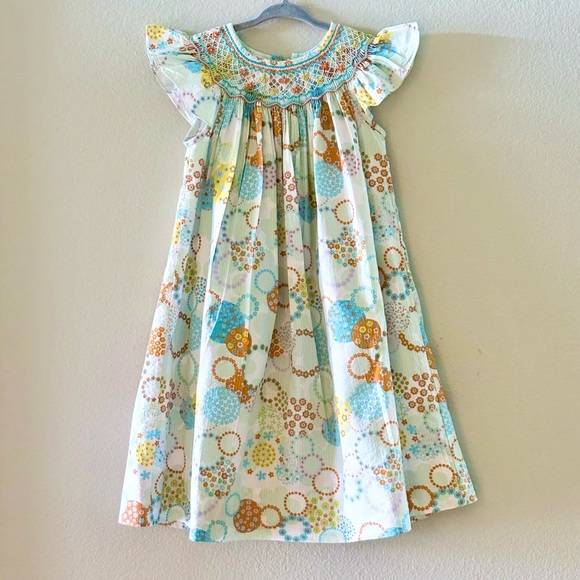 Petite Palace Other - PETITE PALACE Whimsical Print Smocked 100% Cotton Ruffle Sleeve Dress | Size 4T